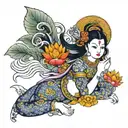 goddess lakshmi tattoo design idea