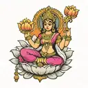 goddess lakshmi tattoo design idea
