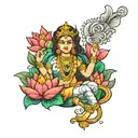 goddess lakshmi tattoo design idea