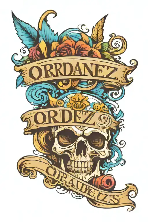 Last name "Ordanez" tattoo design idea