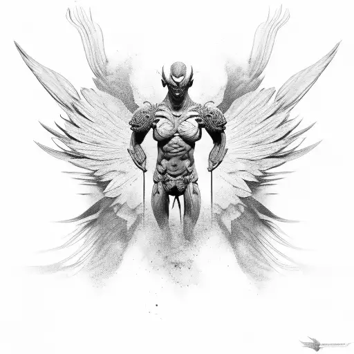icarus wings tattoo design idea