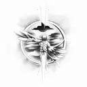 icarus falling tattoo design idea