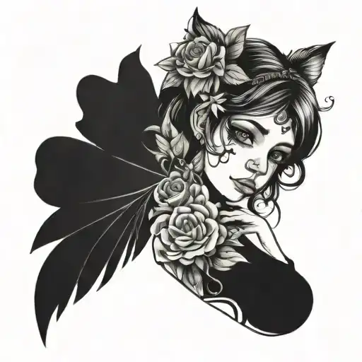 I want something cute that represents a child that is a girl, the girl is my daughter, i want her name incorporated with tattoo design idea