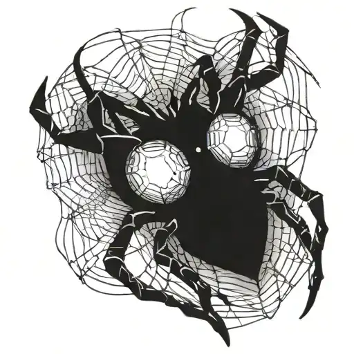 spider that makes a heart shape tattoo design idea