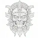 mictlantecuhtli on tha under whorld tattoo design idea