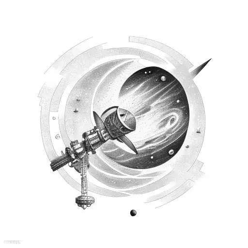 Astronomy mediterranean tattoo design idea