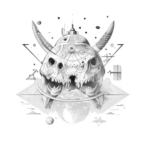 Astrolab tattoo design idea