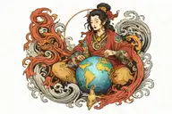 cosmic Mother Earth  tattoo design idea