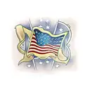 american amd checkered flag tattoo design idea