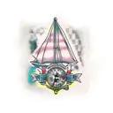 american amd checkered flag tattoo design idea