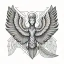 goddess isis wings tattoo design idea