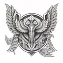 goddess isis wings tattoo design idea