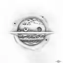 jupiter's moon io tattoo design idea