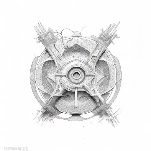 ornemental symbol root fine line  tattoo design idea