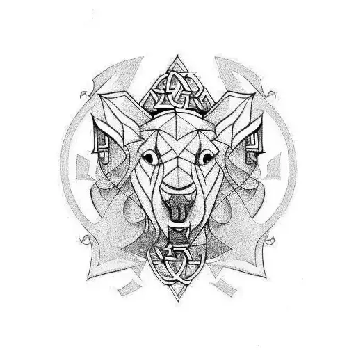 irish king tattoo design idea