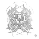 irish king tattoo design idea