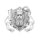 irish king tattoo design idea