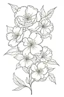 may march August September October November December birth month flower bouquet  tattoo design idea