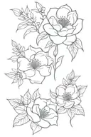 may march August September October November December birth month flower bouquet  tattoo design idea