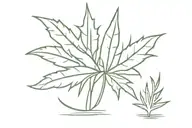 weed leaf tattoo design idea