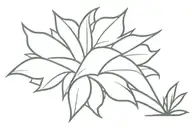 weed leaf tattoo design idea