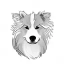 shetland sheepdog tattoo design idea
