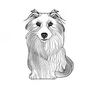 shetland sheepdog tattoo design idea