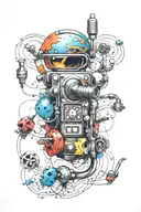 audio mixer tattoo design idea