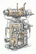 audio mixer tattoo design idea