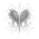 An abstract representation of a magical spellbook tattoo design idea