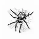 Spider Web tattoo design idea