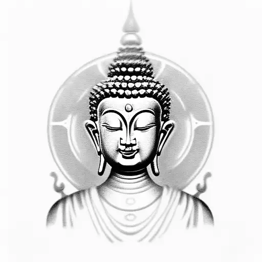 warrior buddha tattoo design idea