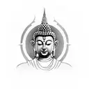 warrior buddha tattoo design idea