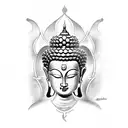 warrior buddha tattoo design idea