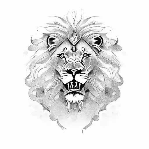 lion with orthodox  tattoo design idea