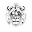 lion with orthodox  tattoo design idea