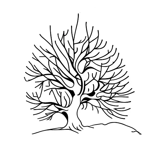 cypress tree tattoo design idea