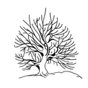 cypress tree tattoo design idea