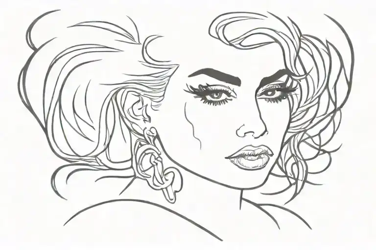 amy Winehouse tattoo design idea