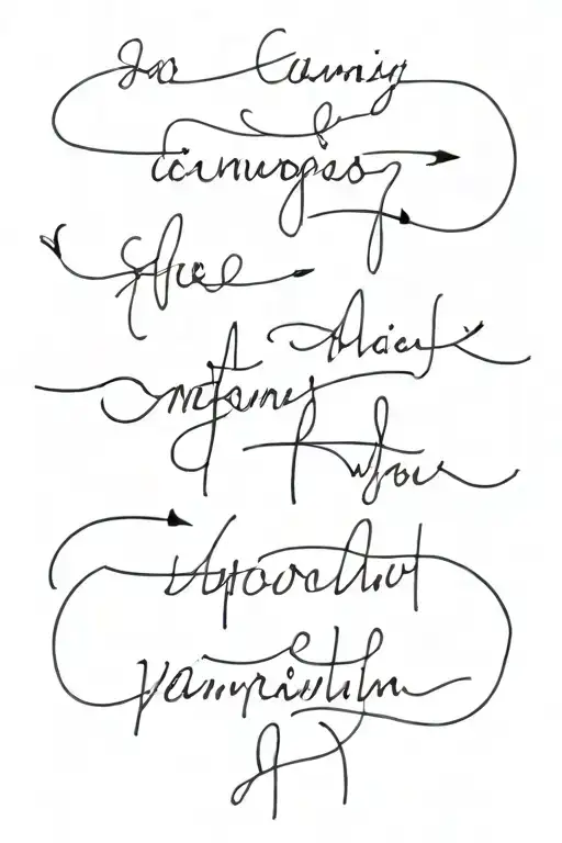 Handwriting of my 5 family members tattoo design idea