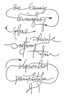 Handwriting of my 5 family members tattoo design idea