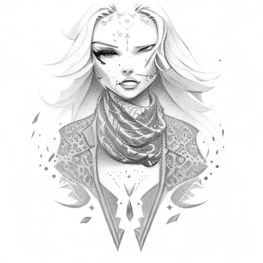 cowboy killer sexy  tattoo design idea