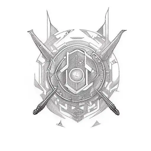 Tatuaje para abdomen tipo cyber sigil, donde represente 1975 y 1976 y también haya iniciales de J, T, I, J tattoo design idea