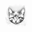 cat smoking tattoo design idea