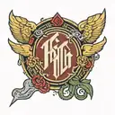 foo fighters logo band tattoo design idea