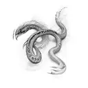 feather serpent tattoo design idea