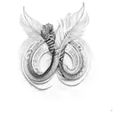 feather serpent tattoo design idea