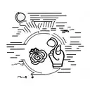 Korean finger heart  tattoo design idea