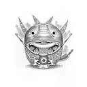 daruma y dragón  tattoo design idea