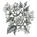 daisy daffodil rose tattoo tattoo design idea